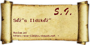 Sós Ildikó névjegykártya