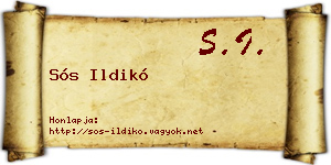 Sós Ildikó névjegykártya