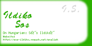 ildiko sos business card